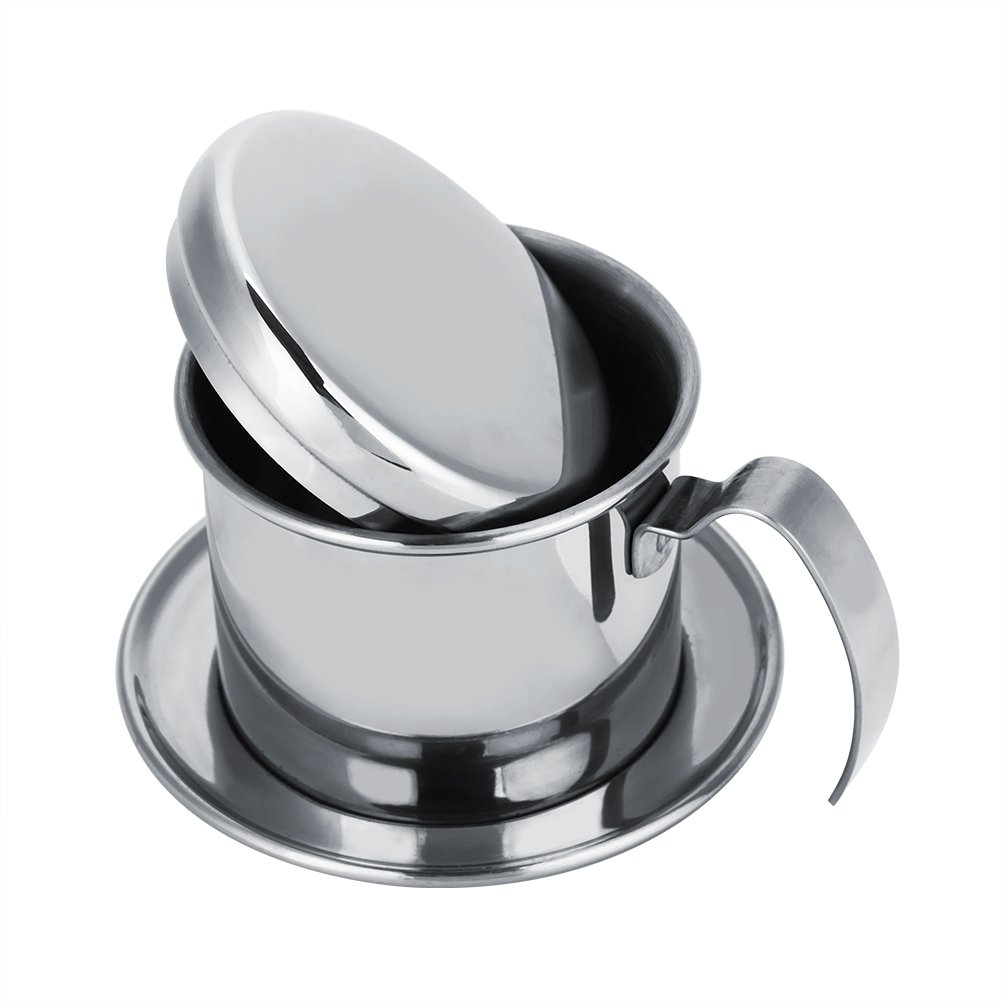Premium Stainless Steel Vietnamese Coffee Drip Filter - Portable Phin Coffee Maker for Home, Office & Travel - Perfect for Iced Coffee, Espresso & Traditional Brewing