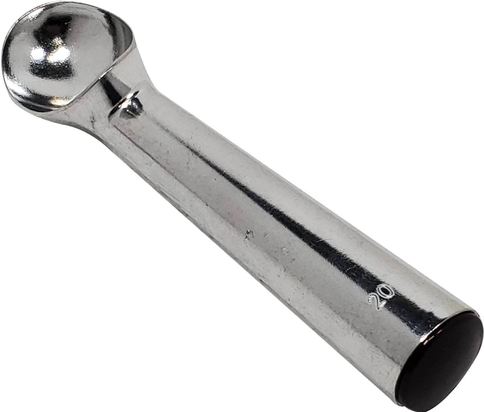 2oz Ice Cream Dipper with Black Cap - Professional Stainless Steel Scoop for Gelato, Sorbet & Cookie Dough - Perfect for Ice Cream Shops, Dessert Bars & Home Use