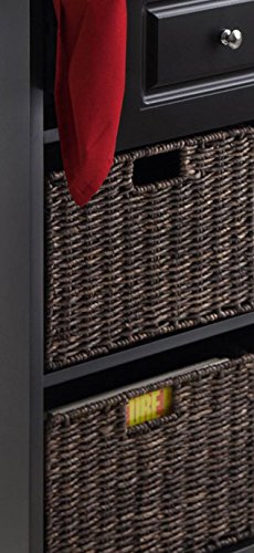 Winsome Wyatt Black Storage Cabinet - Modern Organizer for Home, Office, and Living Room
