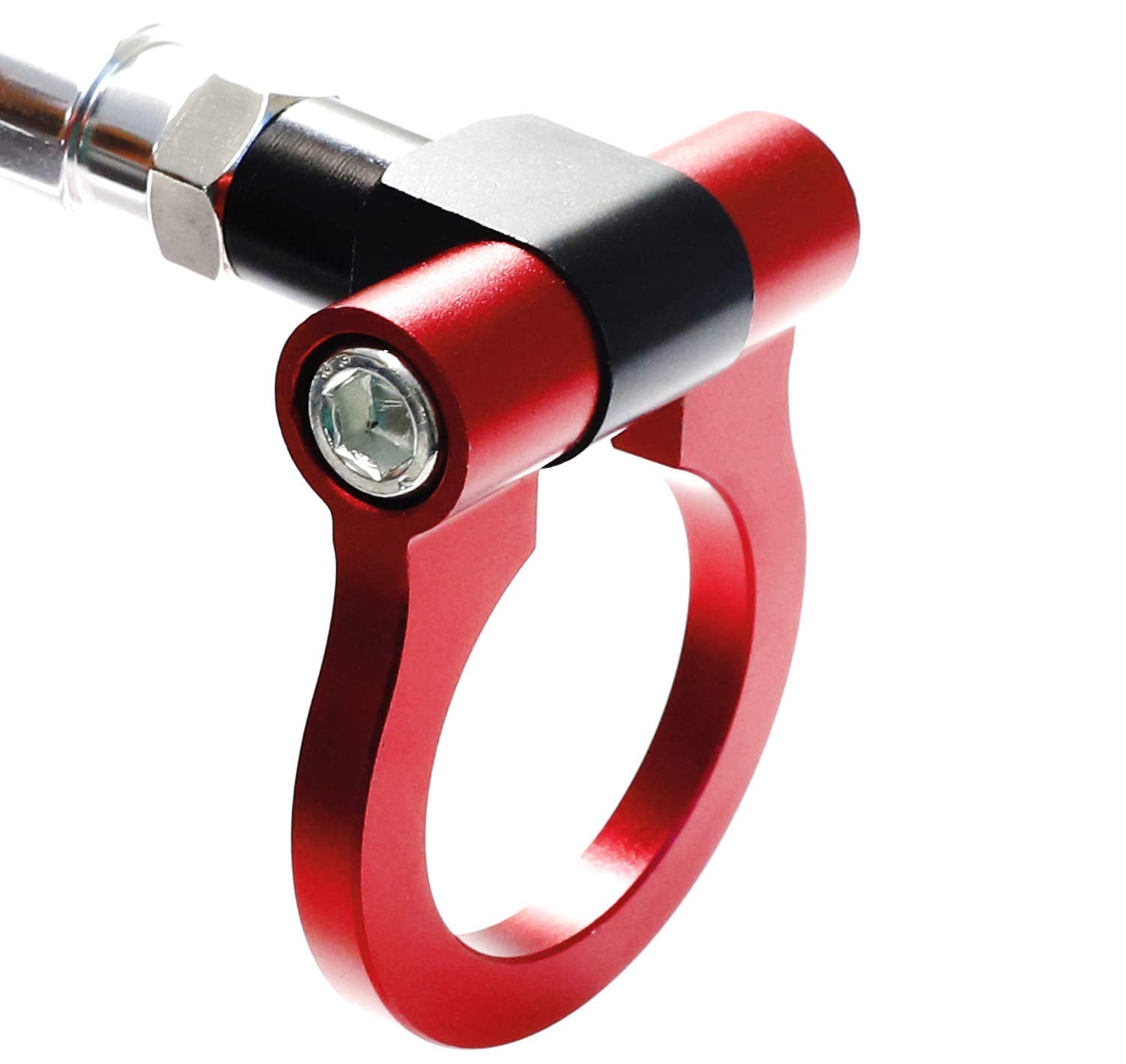 Euro Red Racing Style Tow Hook Ring for Audi A6 S6 A7 S7 (2019+) & VW Jetta Arteon - High Performance Car Accessory for Track Days & Street Style Enhancement