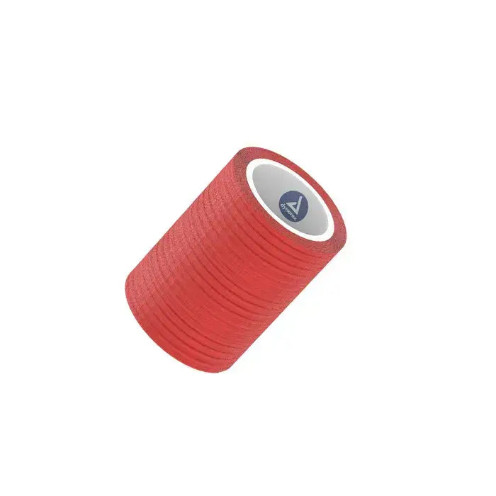 Sensi Wrap Cohesive Bandage - Red 2 Inch x 5 Yards - Self-Adhering Medical Wrap for First Aid, Sports Injuries & Veterinary Use - Dynarex Brand