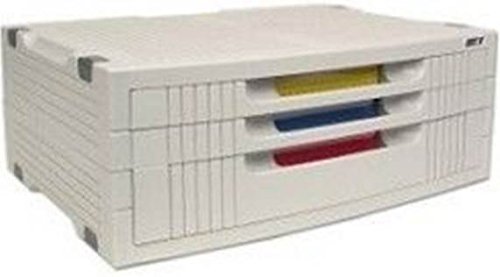 Aidata MS301 Printer Stand with 2 Letter-Size Multifunction Drawers & 1 Large Bottom Drawer - Perfect for Home Office, Workspace Organization & Printer Storage