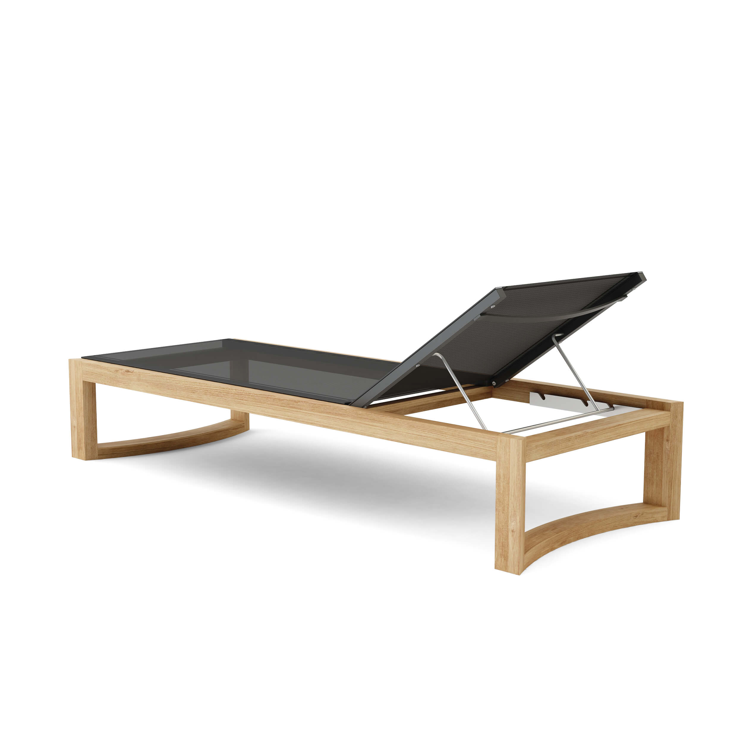 Junus Sun Lounger with Cushion - Adjustable Outdoor Chaise Lounge for Poolside, Beach, Patio & Backyard Relaxation