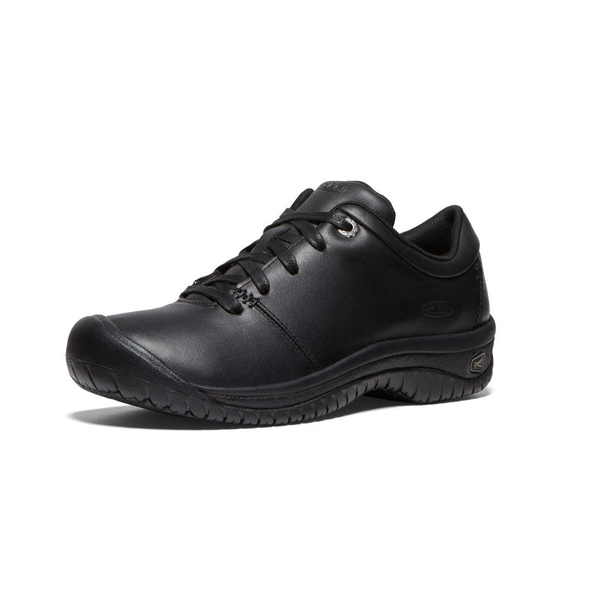 Women's PTC Oxford Shoes - Classic Black Leather Slip-On Loafers for Work, Office & Casual Wear | Comfortable & Stylish Footwear for Women