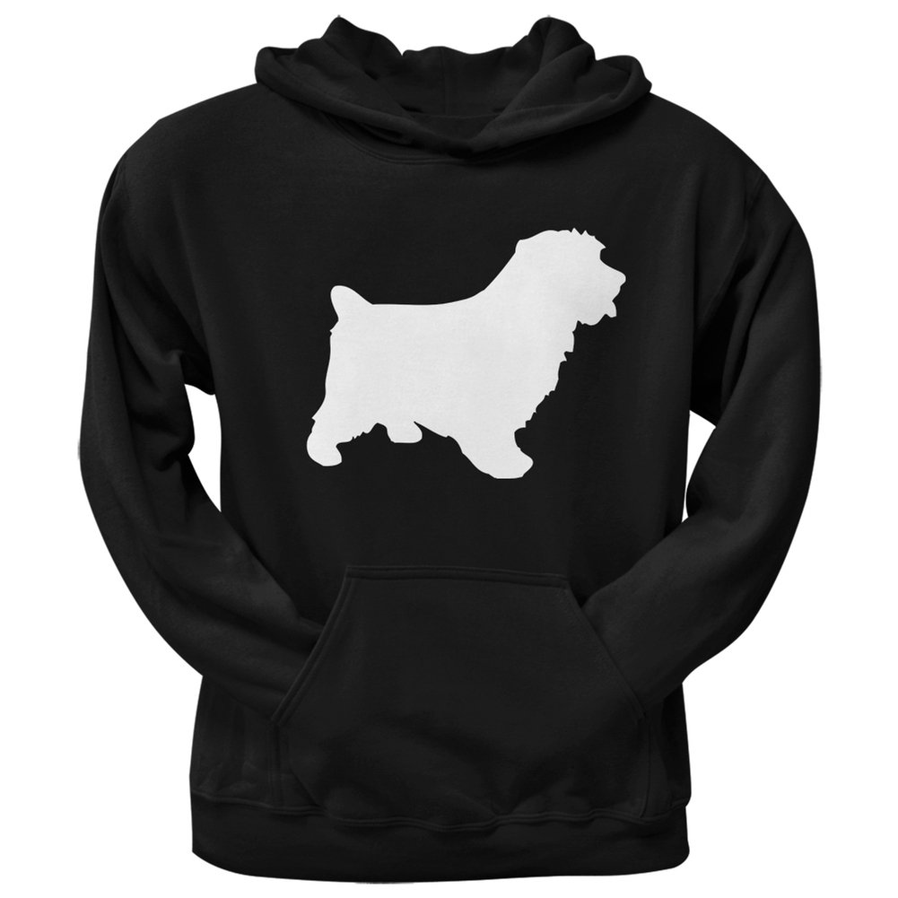 Norfolk Terrier Silhouette Black Hoodie for Adults - Cozy Pullover Sweatshirt for Dog Lovers, Casual Wear & Outdoor Activities