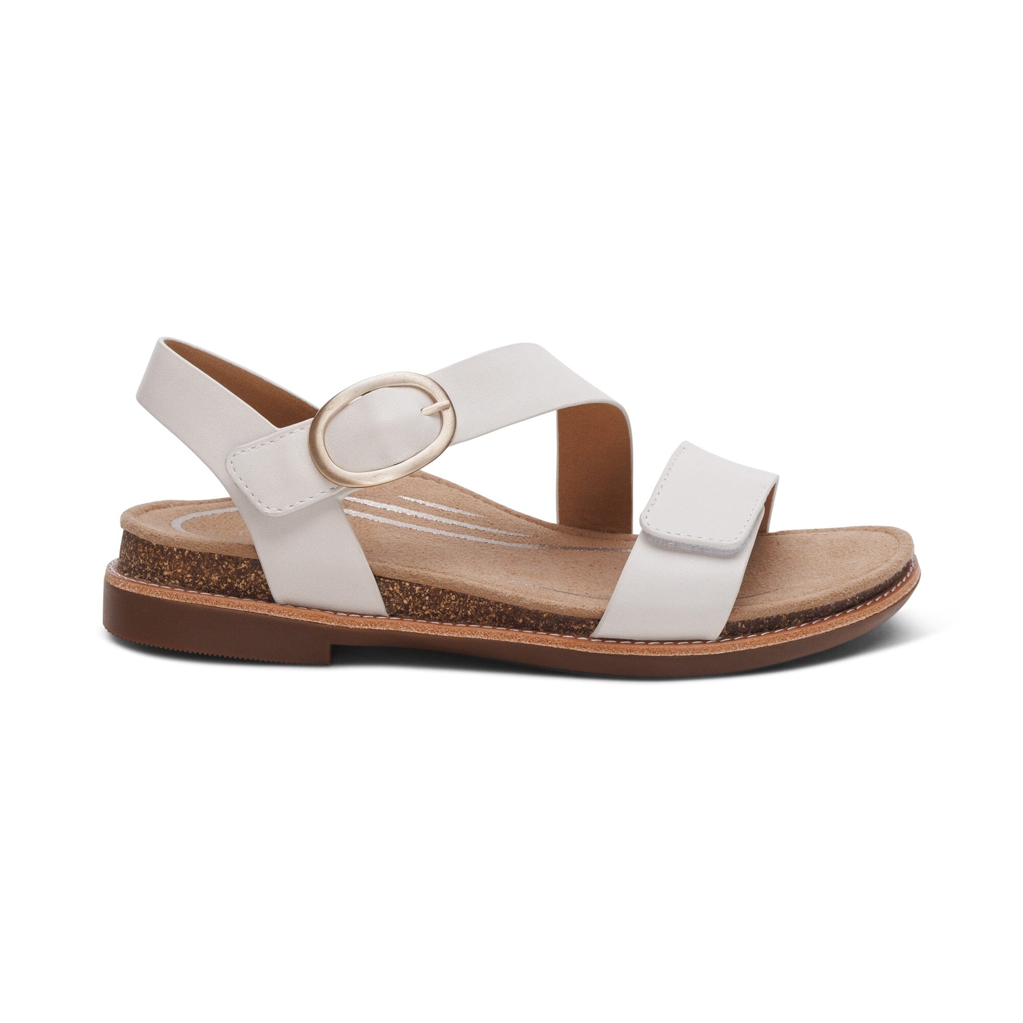 AETREX Tamara Asymmetrical Quarter Strap Sandals for Women - Comfortable Walking Shoes for Casual Outings & Summer Vacations