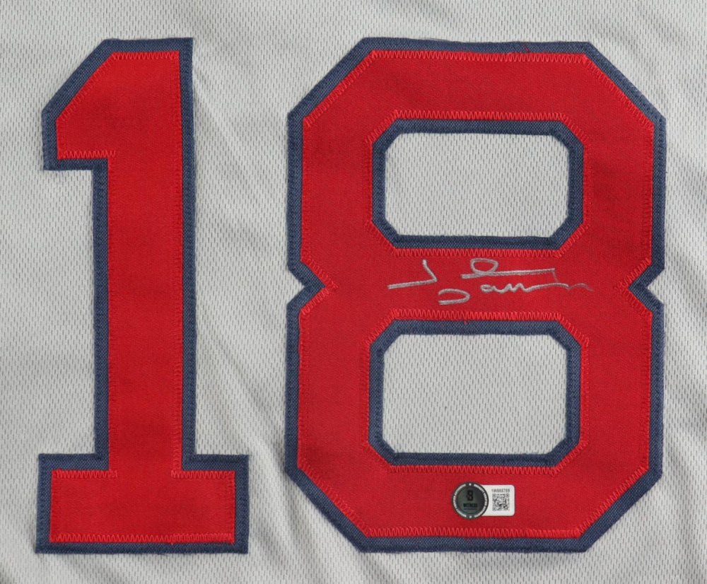 Johnny Damon Boston Red Sox Autographed Gray Baseball Jersey - Signed MLB Memorabilia for Collectors & Fans - Perfect for Display, Gifts & Sports Memorabilia Collections