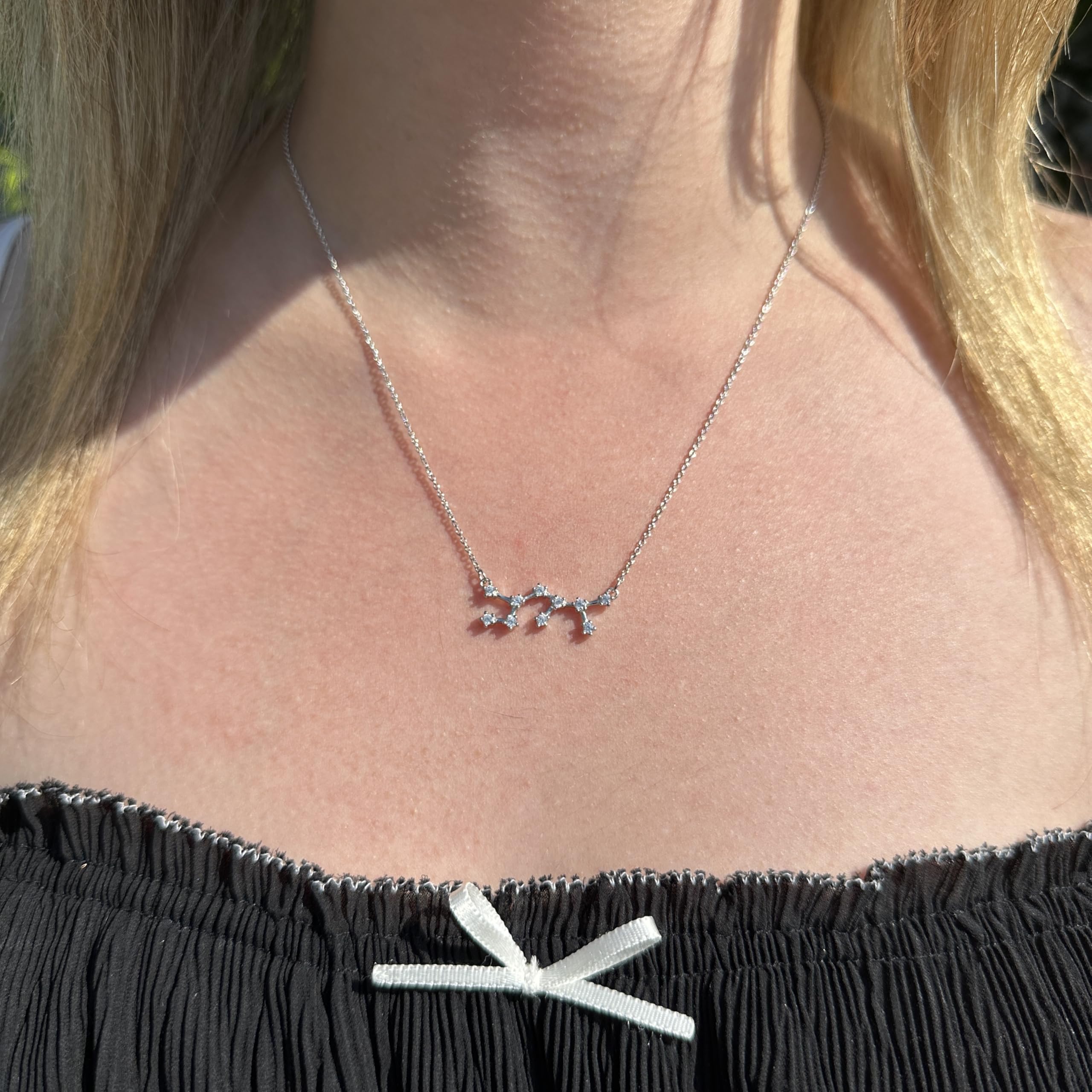 925 Sterling Silver Zodiac Constellation Necklace - Personalized Birth Sign Pendant Gift in Elegant Keepsake Box | Perfect for Birthdays, Anniversaries & Astrology Lovers