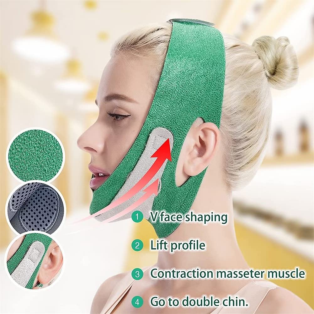 LOCANS V-Shape Face Slimming Mask - Anti Double Chin & Wrinkle Reduction Belt for Women | Ultra-Thin Lifting Strap for Skin Tightening & Facial Contouring | Perfect for Home Spa, Night Care & Travel Skincare (1 Pack)