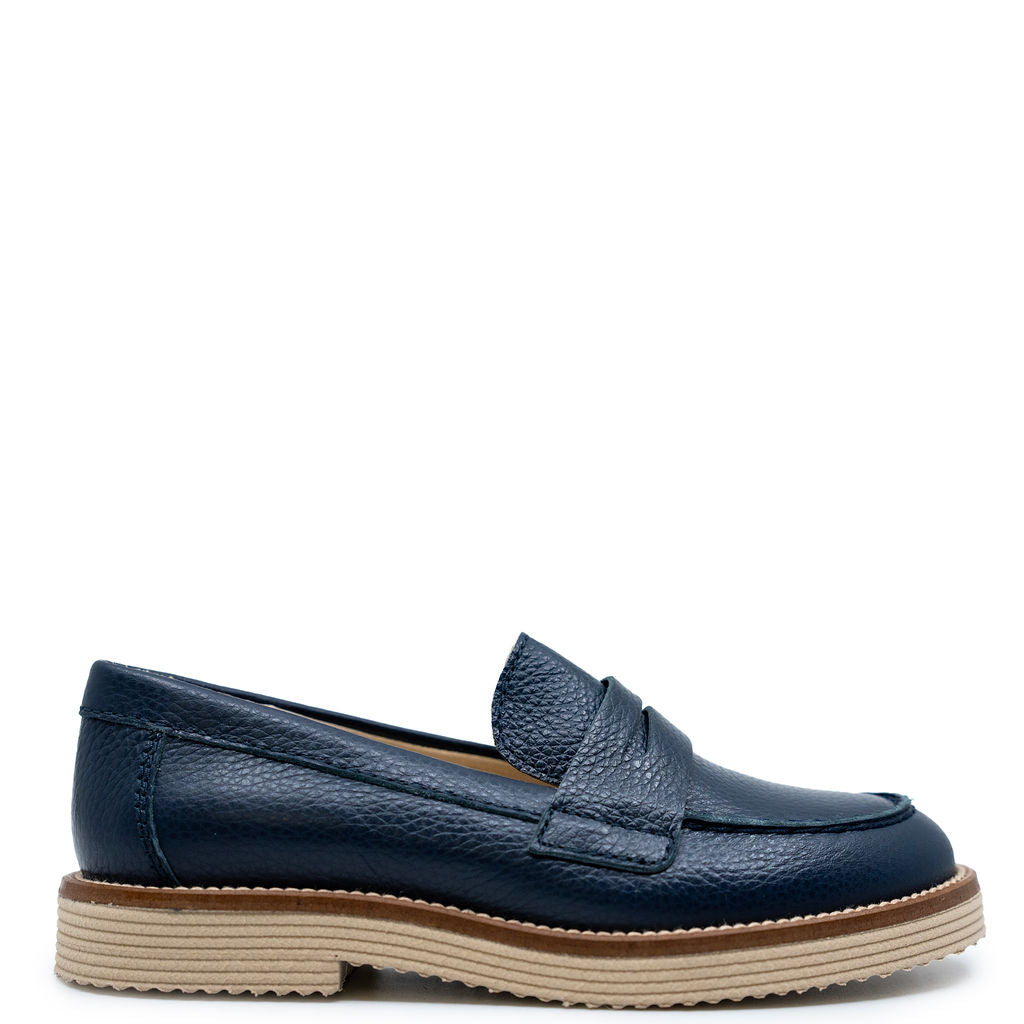 Beberlis Navy Pebbled Boat Loafers for Men - Comfortable Slip-On Shoes for Casual & Business Wear - Perfect for Office, Travel & Daily Outfits