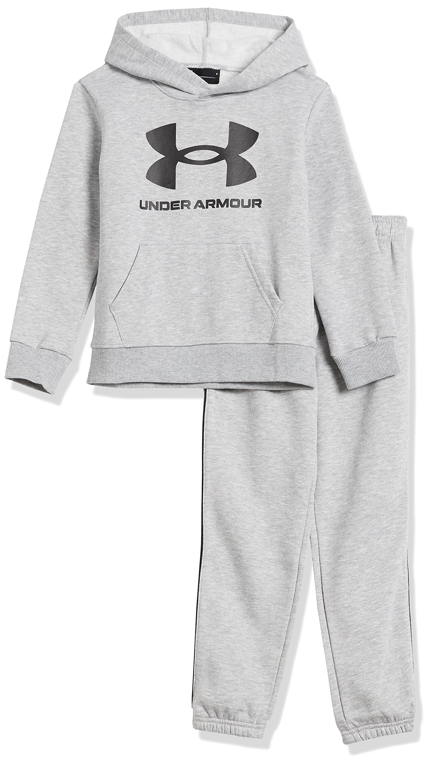 Under Armour Men's Long Sleeve Logo Hoodie & Joggers Set - Athletic Workout Outfit for Running, Gym Training & Casual Wear