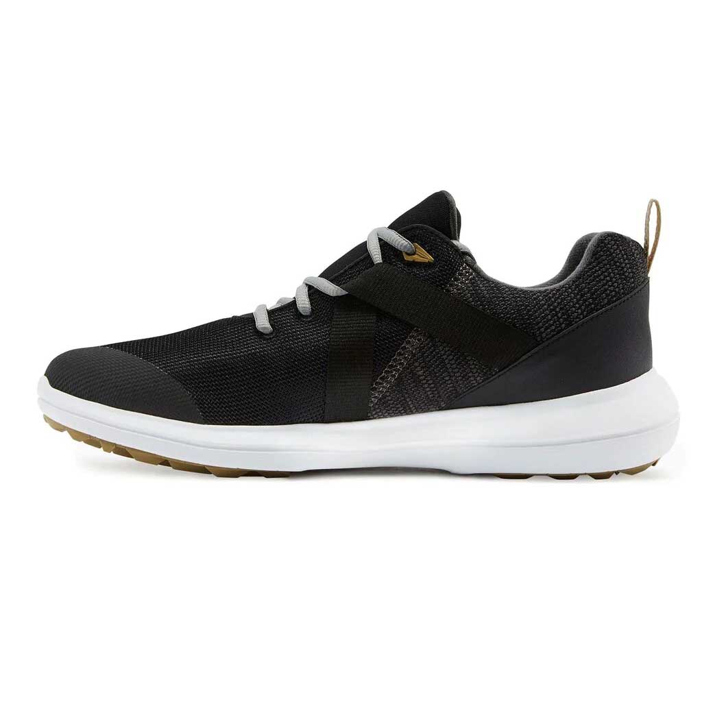 FootJoy Flex Black Men's Golf Shoes - Lightweight & Waterproof Spiked Golf Shoes for Men - Perfect for Walking the Course & All-Weather Play