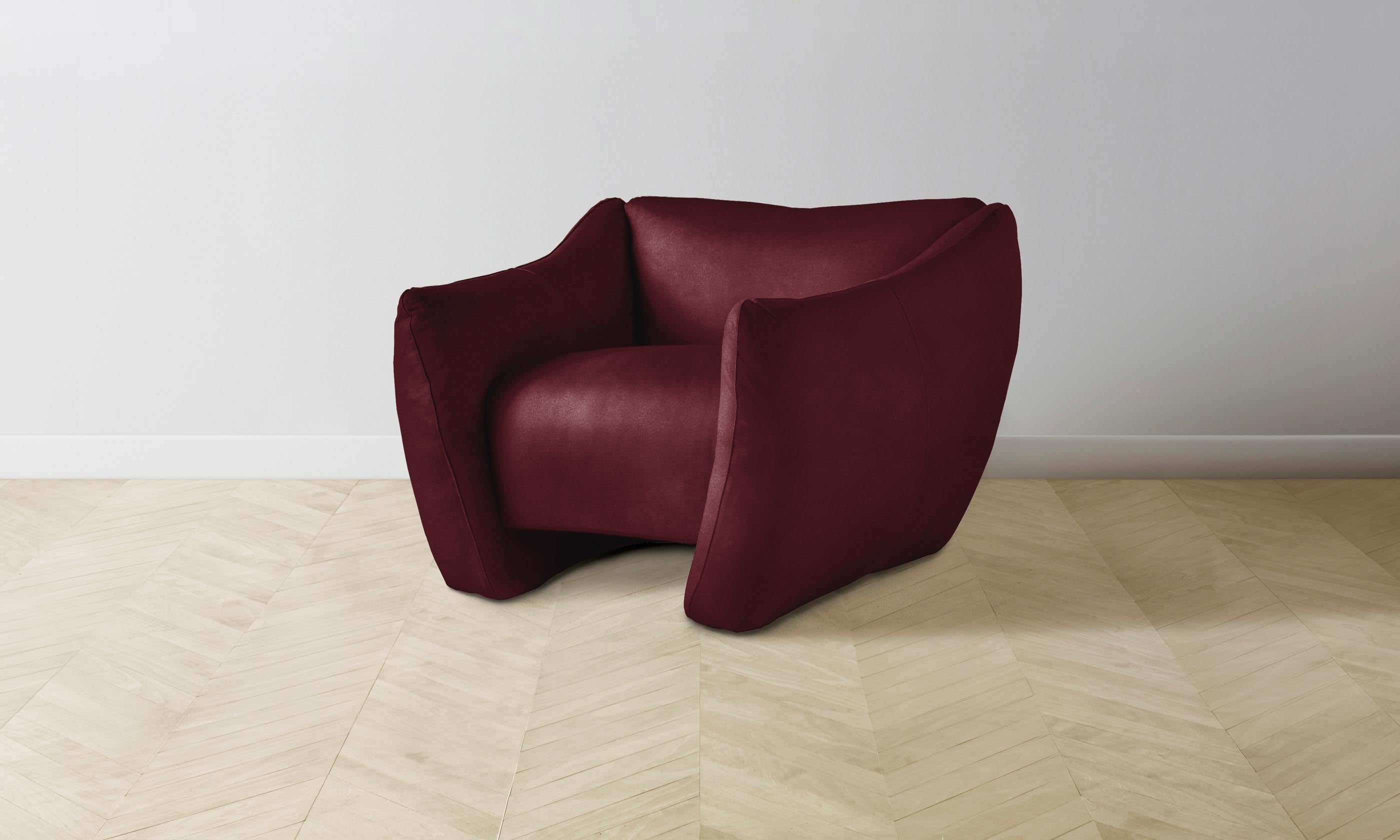 The Bond Chair - Premium Performance Velvet Upholstered Dining Chair in Merlot Red - Perfect for Modern Dining Rooms & Home Offices