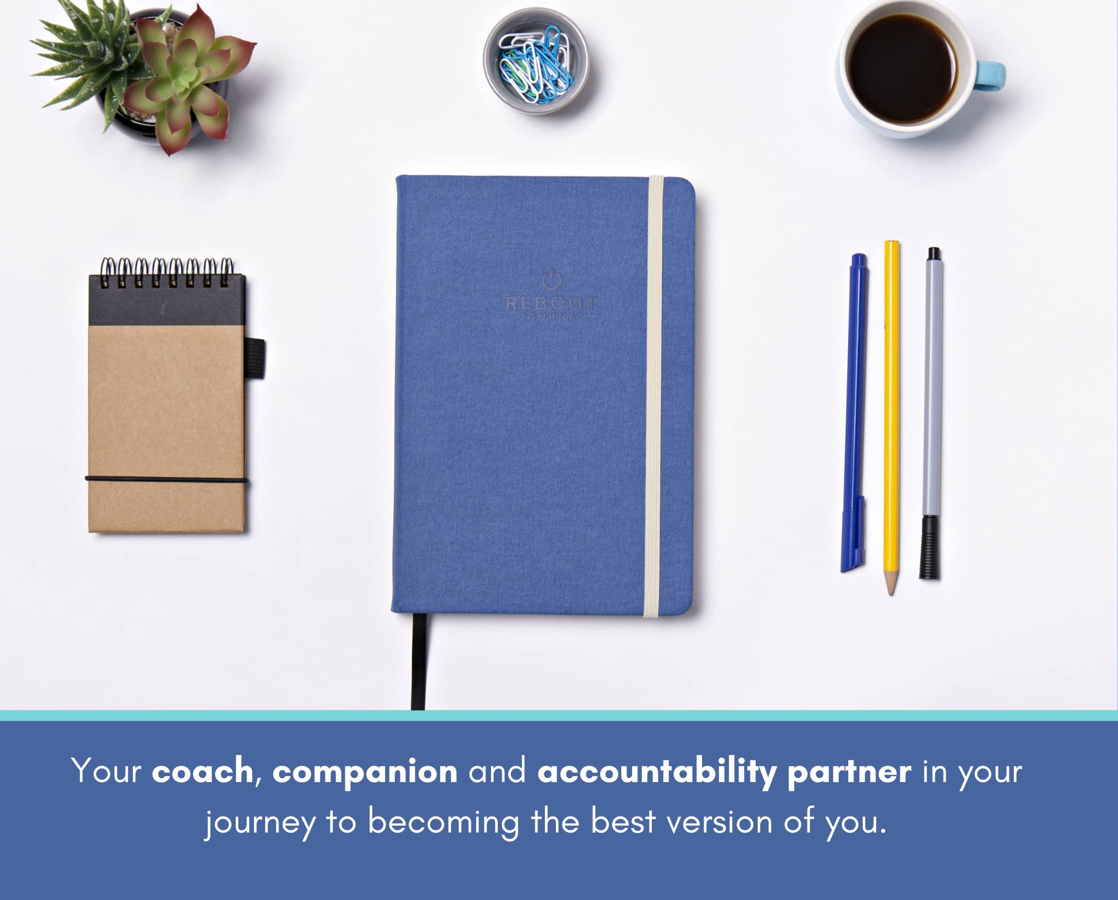 The Reboot Journal - Daily Habit Tracker & Self Improvement Planner for Building Positive Life Changing Habits - Undated Wellness Journal for Personal Growth & Goal Setting - Perfect for Mindfulness, Productivity & Mental Health