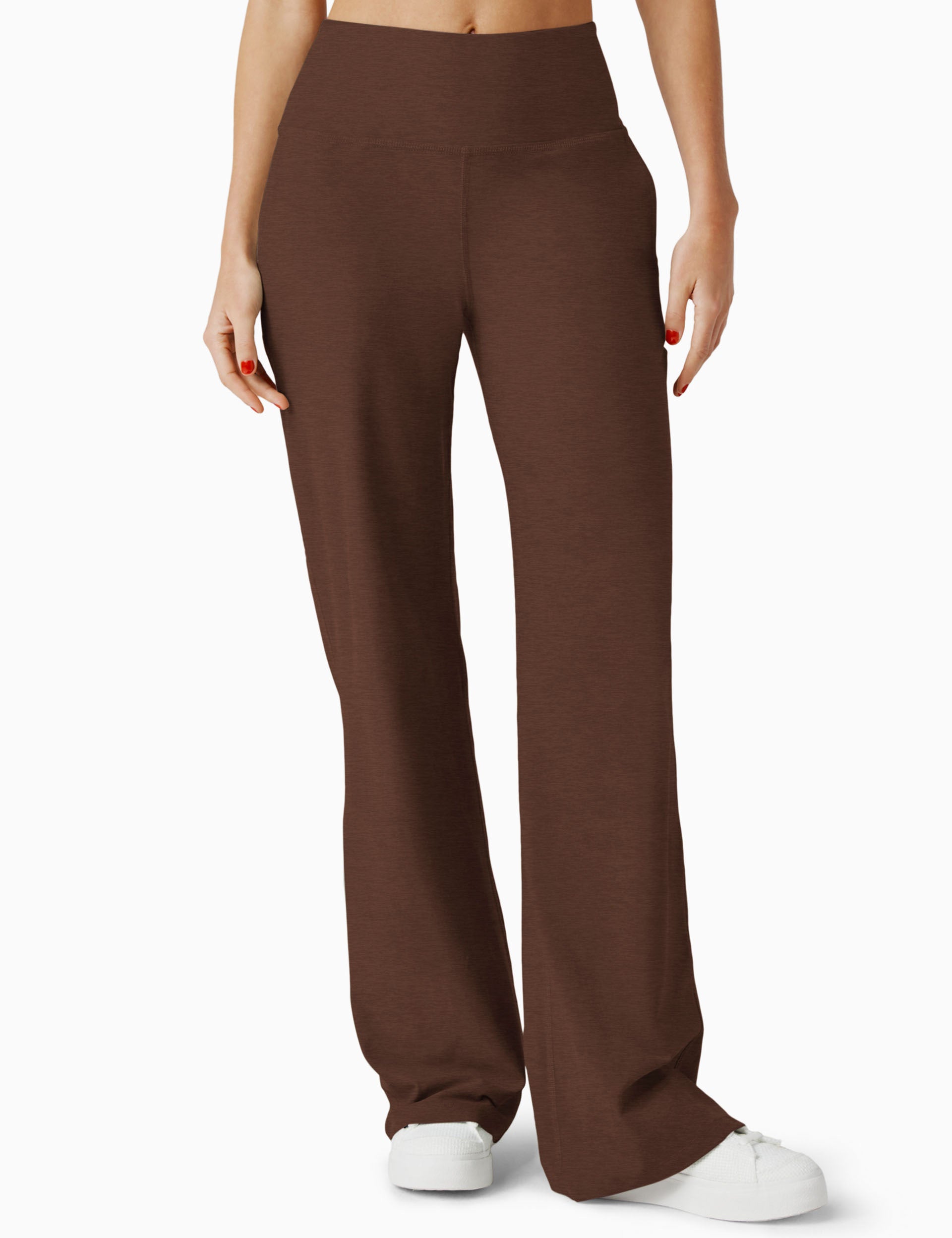 Spacedye Laid Back Wide Leg Pants for Women - Bold Mocha Heather | Comfortable Lounge Pants for Relaxing at Home, Yoga & Casual Outings
