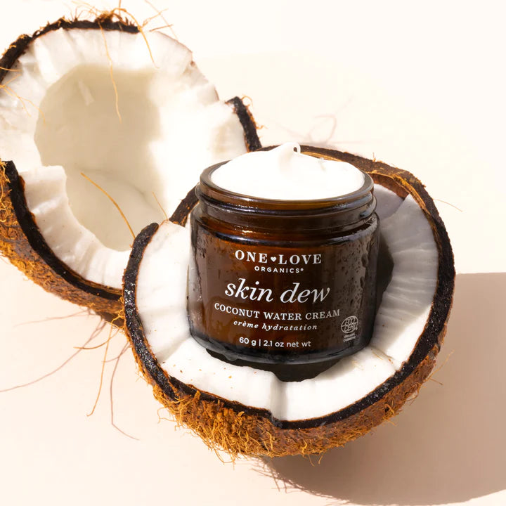 One Love Organics Skin Dew Coconut Water Cream - Hydrating Face Moisturizer for Dry & Sensitive Skin | Natural Skincare for Daily Use & Night Routine