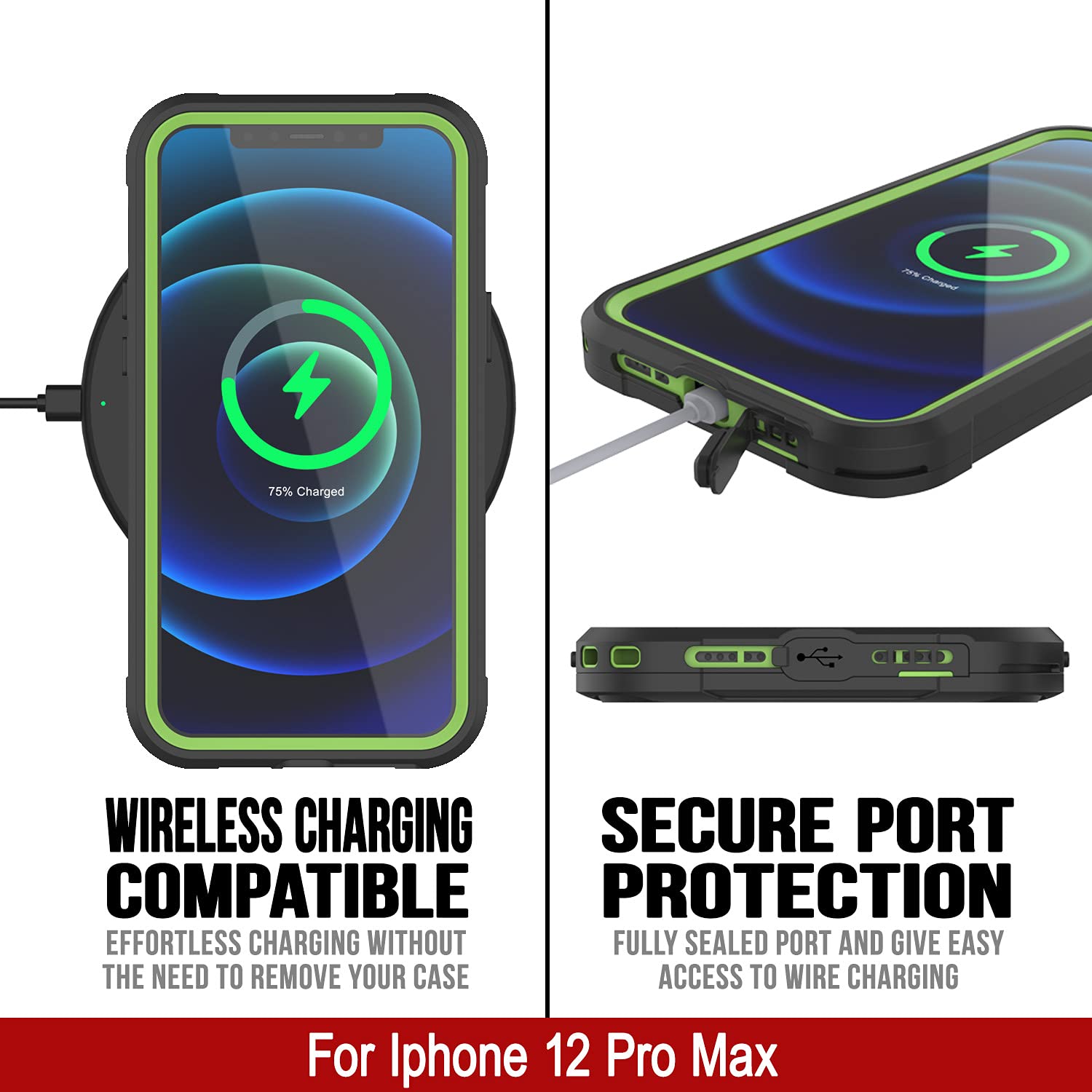 **Punkcase Waterproof Case for iPhone 12 Pro Max (6.7