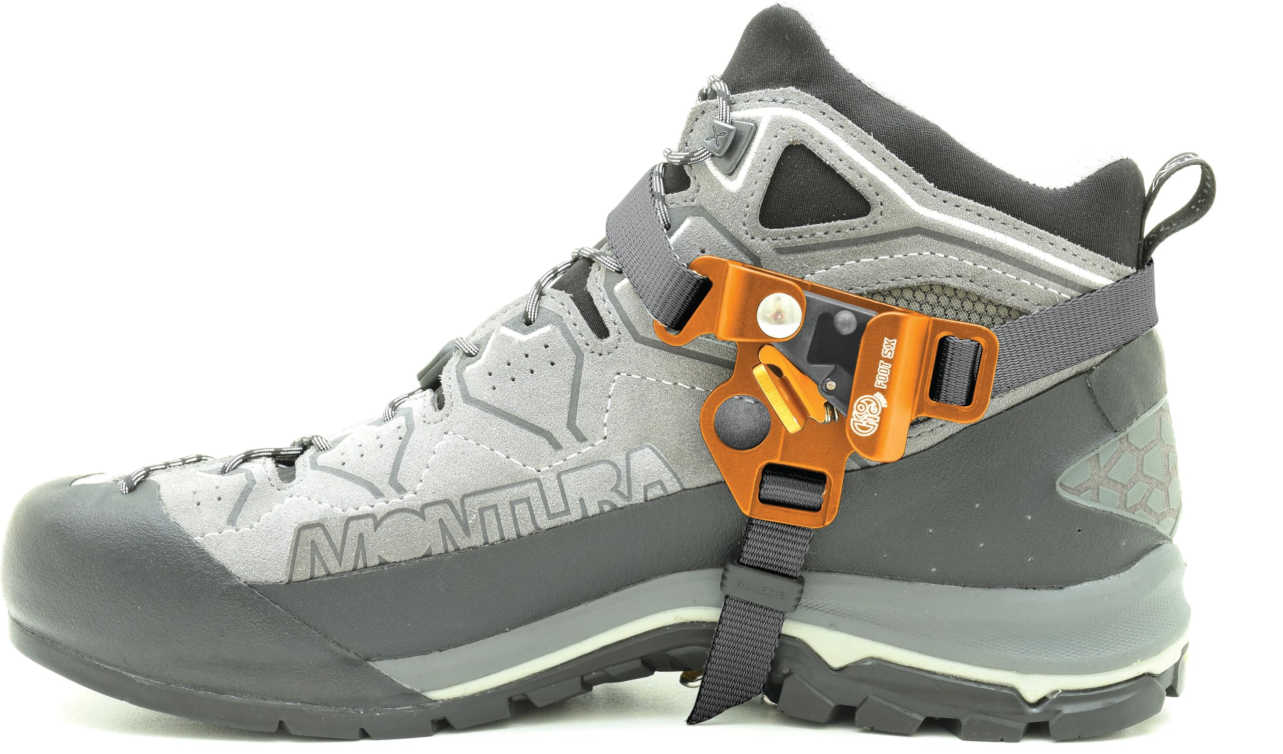 KONG Futura Foot Work-Blocker Right Foot Aluminum Climbing Accessories - Unisex Adult Climbing Gear for Rock Climbing & Mountaineering - Orange (One Size) - Perfect for Outdoor Adventures & Gym Training