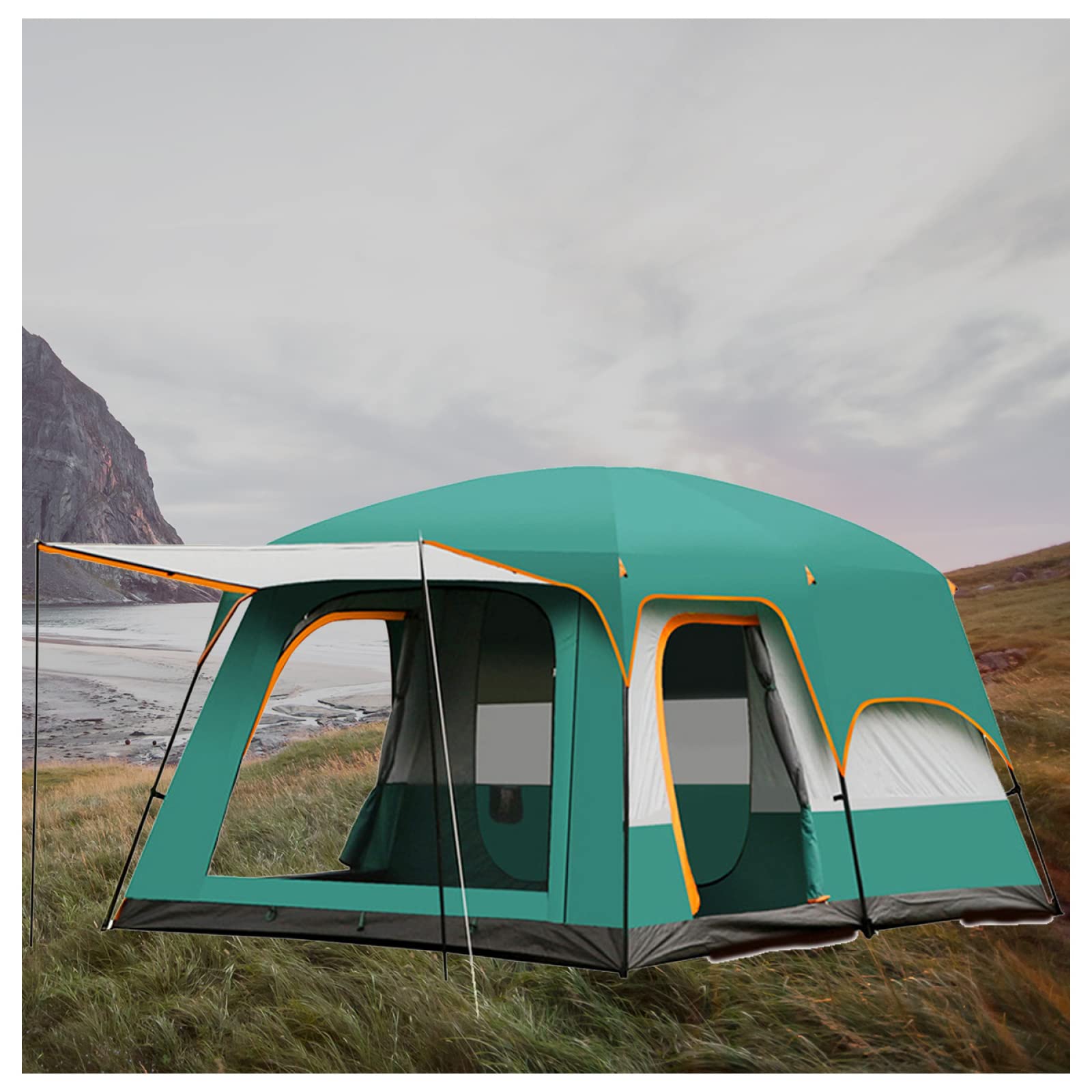 Best Pop Up Camping Tents for 5-8 People - Quick Setup, Ventilated, Waterproof & Durable Family Tents for Camping, Hiking & Outdoor Adventures - Perfect for Backpacking, Beach Trips & Festivals