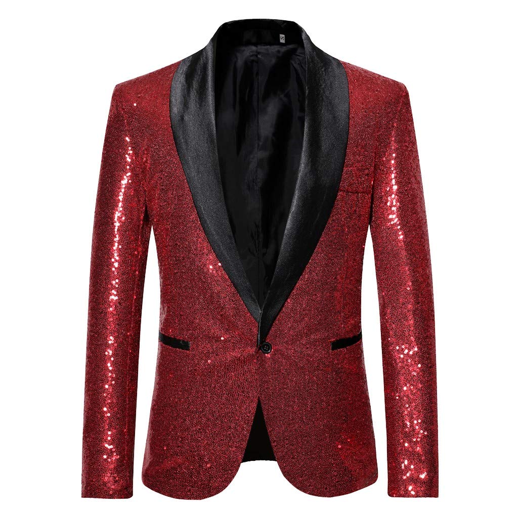 Men's Sequin Blazer Jacket - Stylish Slim Fit Tuxedo Dinner Jacket with Shawl Collar | Perfect for Weddings, Parties & Formal Events