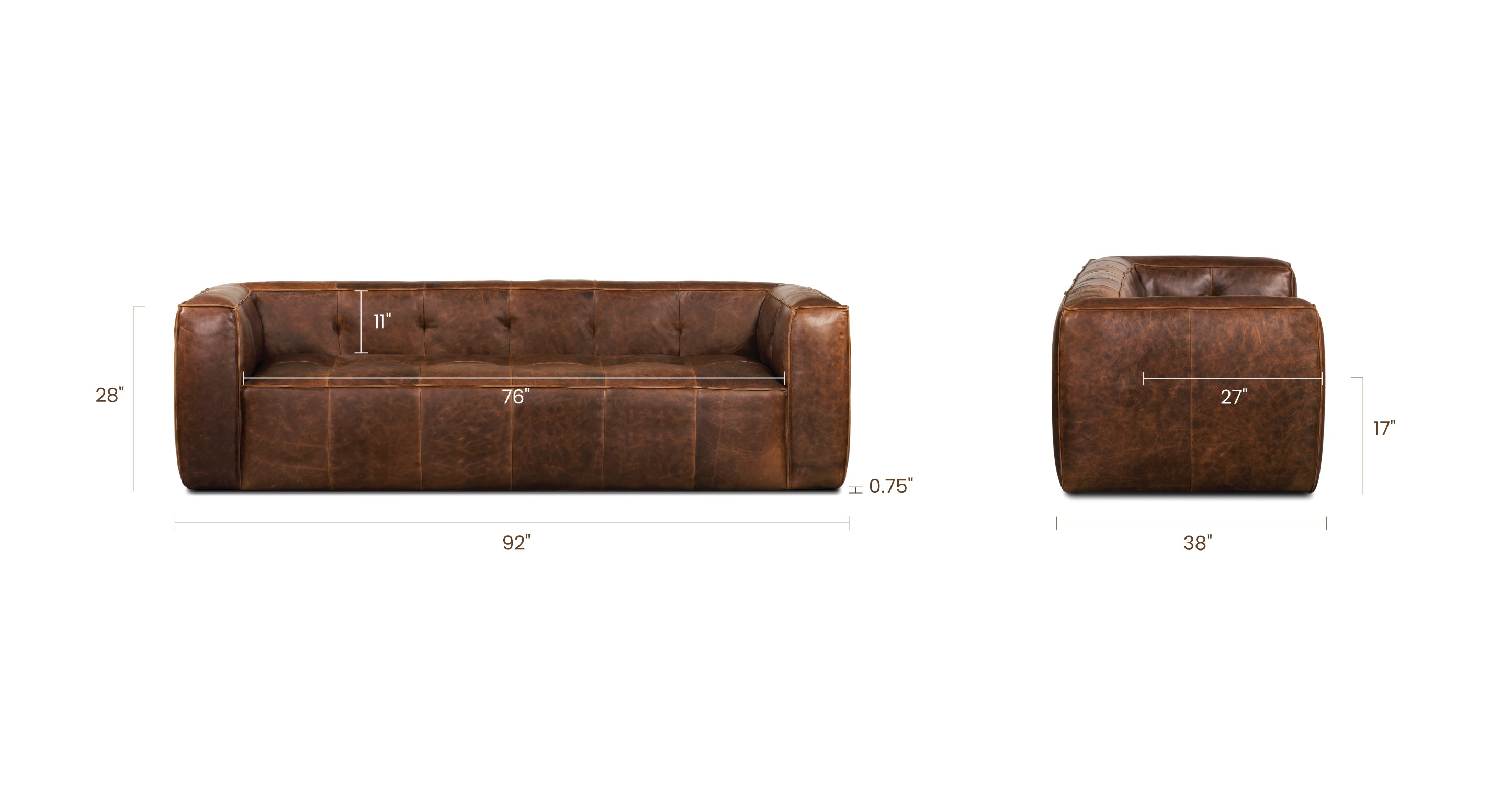 Modern Capa Sofa - Comfortable 3-Seater Couch for Living Room, Lounge & Office - Soft Fabric Upholstery with Sturdy Wooden Frame - Perfect for Relaxing, Entertaining & Small Spaces