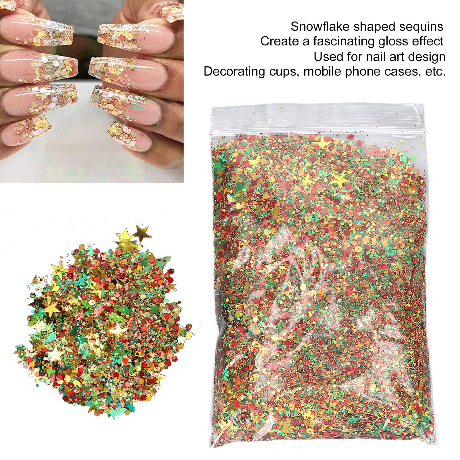 DIY Glitter Nail Flakes - Homemade Card Nail Sequins for Nail Art Decoration | Perfect for Manicures, Pedicures, and Nail Salon Designs