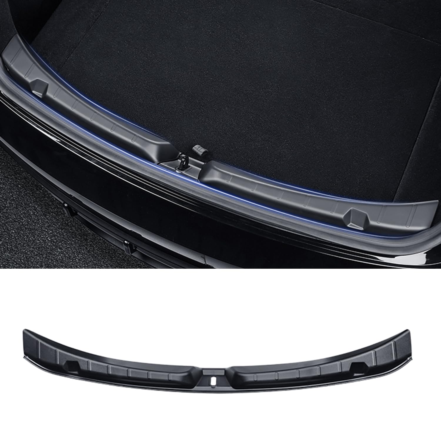 2024-2025 Tesla Model 3 Highland Rear Bumper Guard - TPE Anti-Scratch Trunk Protector | Durable Bumper Cover & Door Sill Guard Accessories | Perfect for Parking Protection & Cargo Loading
