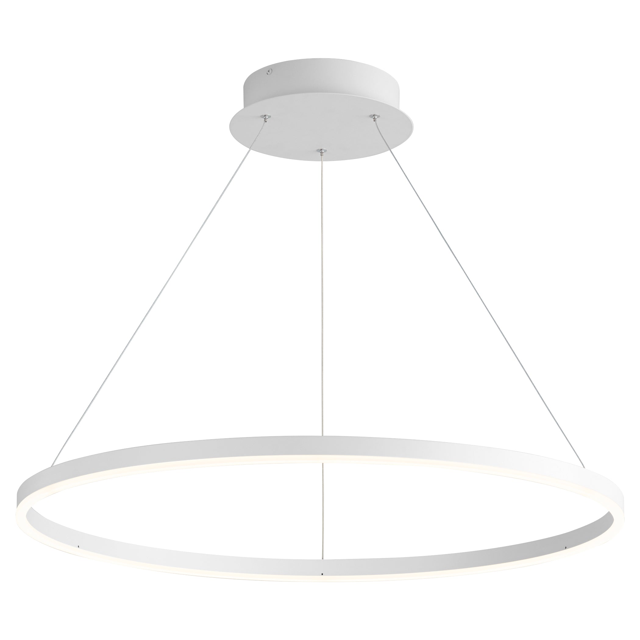 Oxygen Circulo 3 65 6 32 Inch LED Pendant Light - Modern White Ceiling Fixture for Living Room, Bedroom & Dining Room Lighting