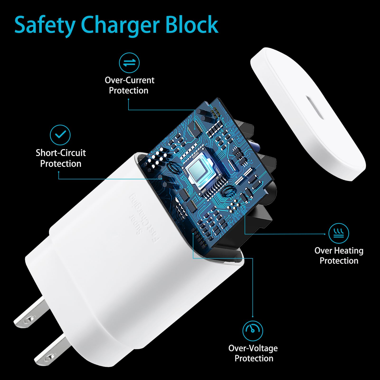 30W Fast USB C Charger Block with 10FT Cable - Compatible with iPhone 16/16 Pro/16 Pro Max/16 Plus & iPhone 15/15 Pro/15 Pro Max/15 Plus, iPad, Android Phones - Quick Charging for Home, Office & Travel
