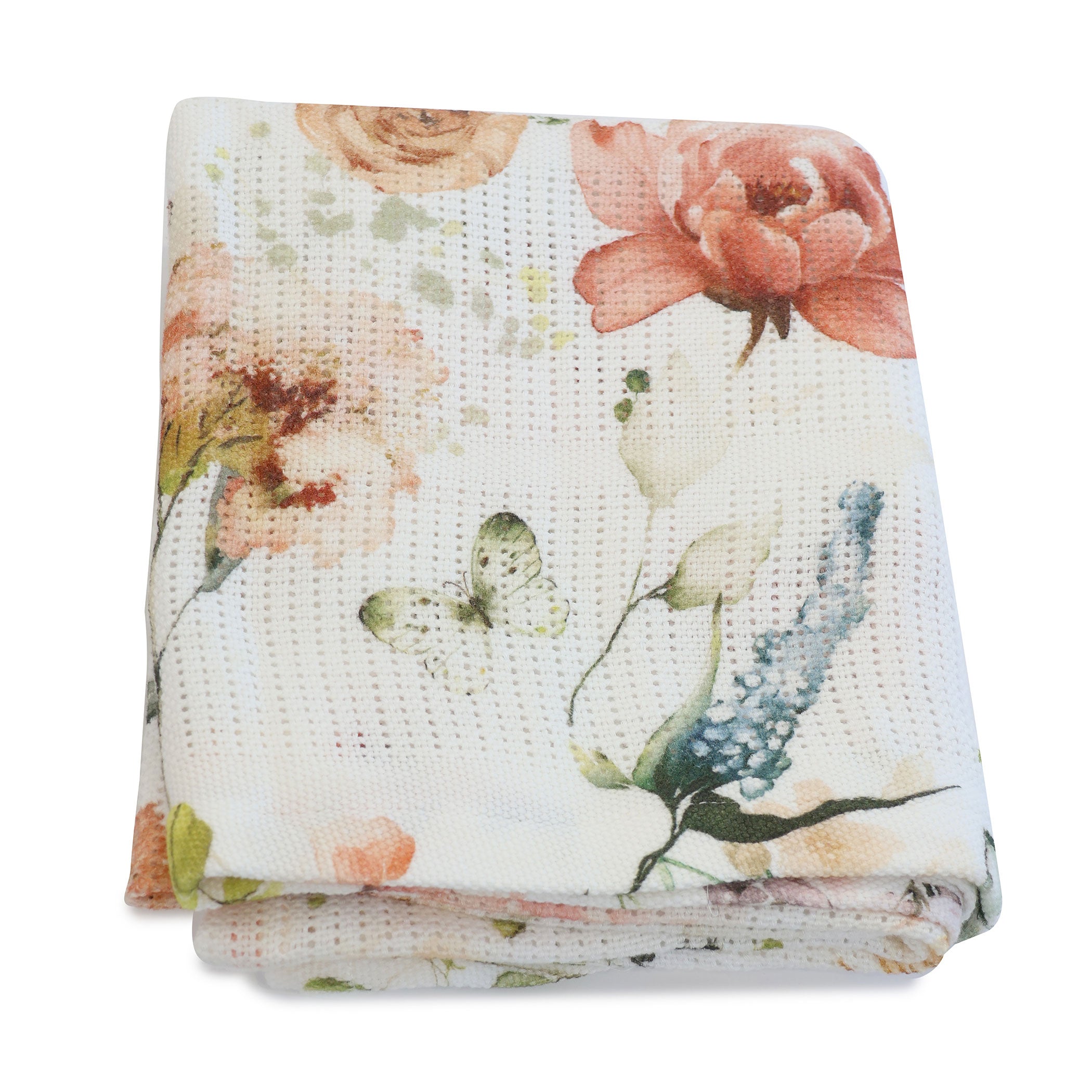 Soft & Breathable Peonies Bamboo Cellular Blanket - Lightweight Summer Blanket for Baby, Kids & Adults - Perfect for Nursery, Bedroom & Outdoor Use