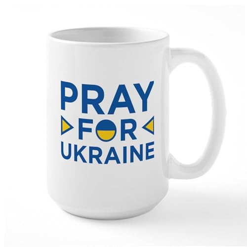 White - Pray For Ukraine Large Mug