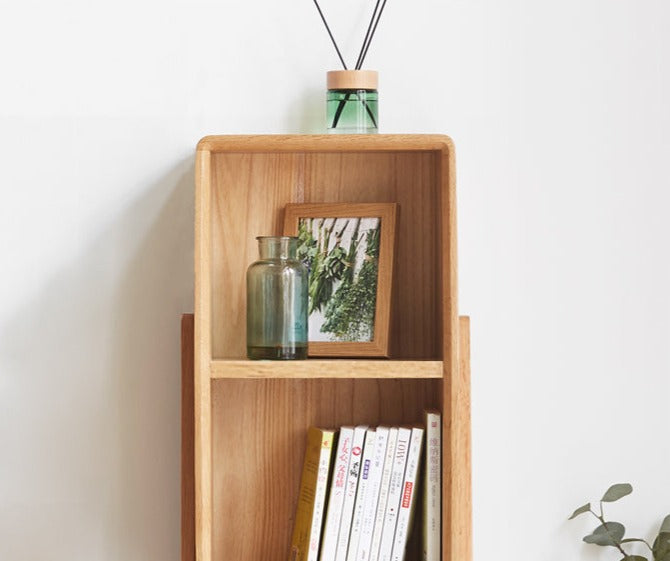 Solid Oak Wood Side Cabinet with Storage - Modern Living Room & Bedroom Furniture for Home Organization & Decor