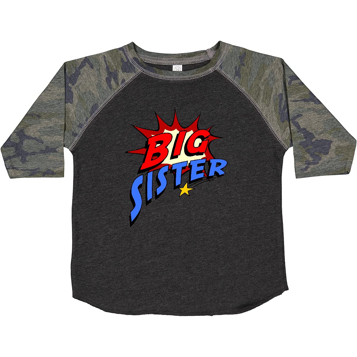 Inktastic Big Sister Superhero Toddler T-Shirt - Cute Cotton Tee for Toddler Girls - Perfect for Sibling Bonding & Superhero Playtime