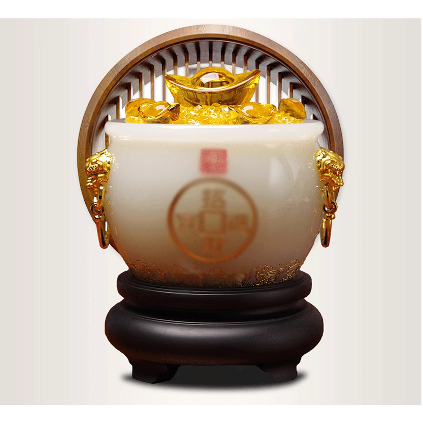 Feng Shui Golden Ingot Statue - Wealth & Prosperity Figurine for Home & Office Decor | Feng Shui Treasure for Good Luck & Abundance | Perfect for Living Room, Desk, or Gift