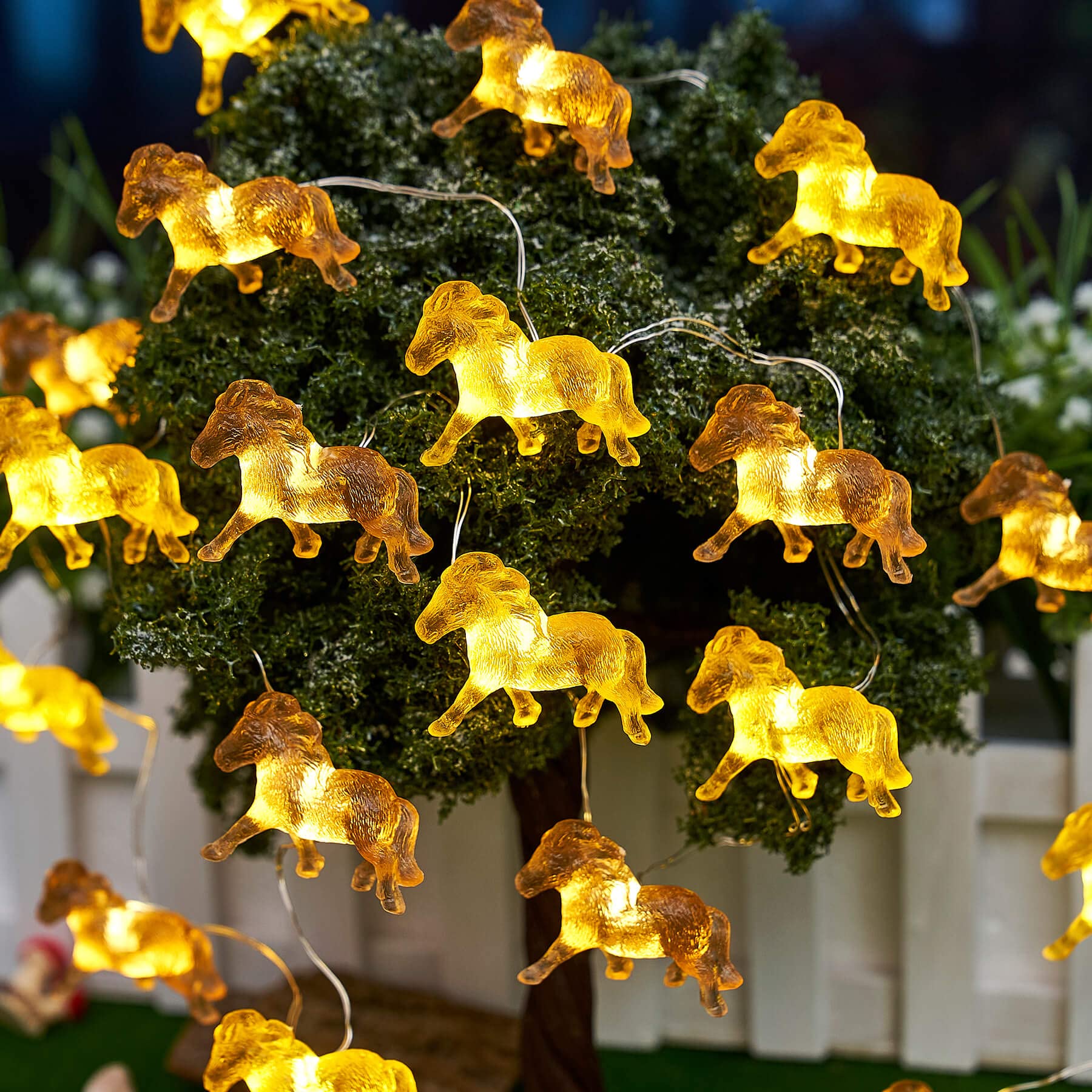 Unique Horse String Lights - 20LED USB/Battery for Bedroom & Christmas Decor