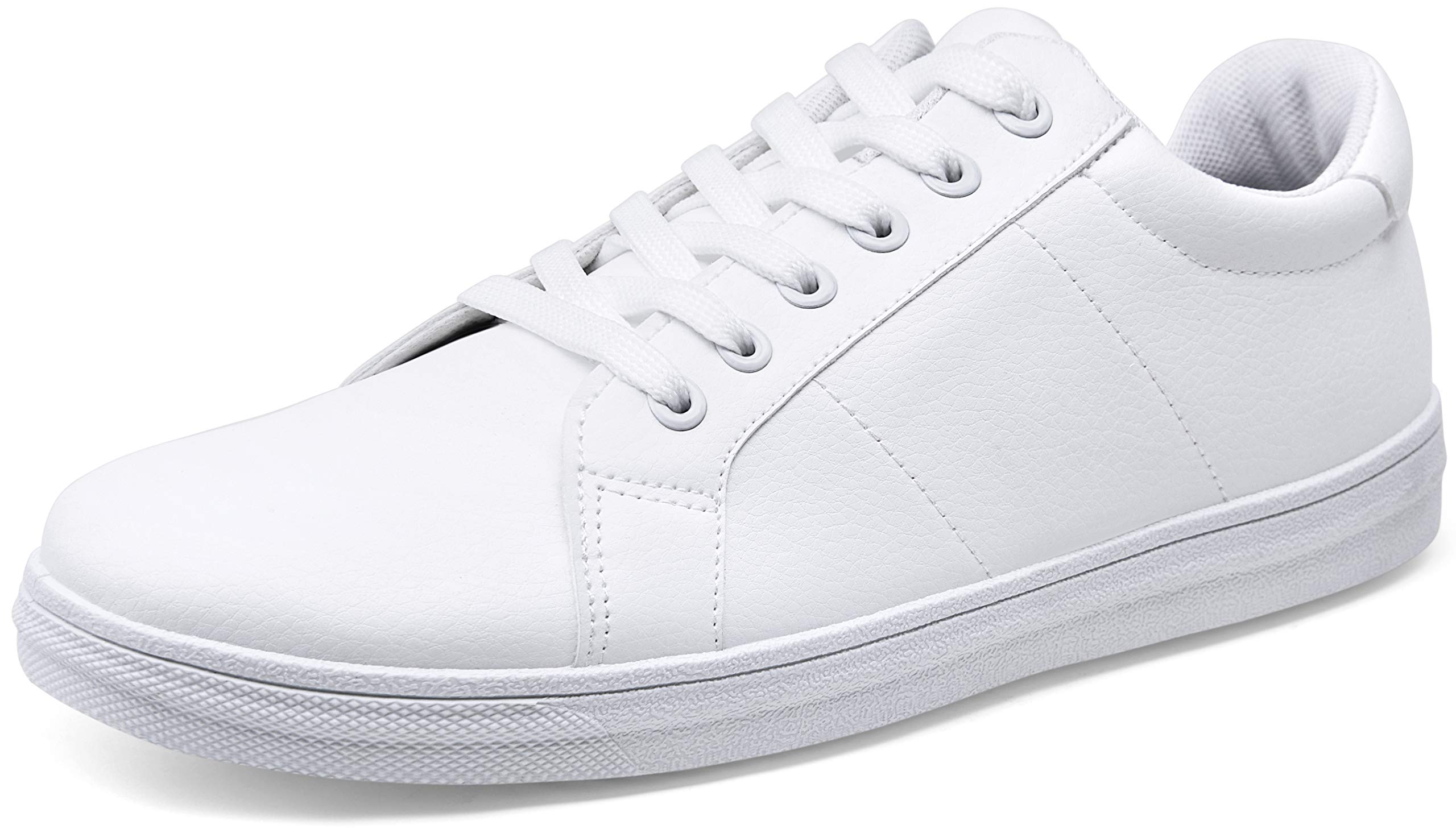 Jousen Men's White Fashion Sneakers - Lightweight Comfortable Casual Shoes for Walking, Running & Daily Wear | Trendy Athletic Footwear for Men