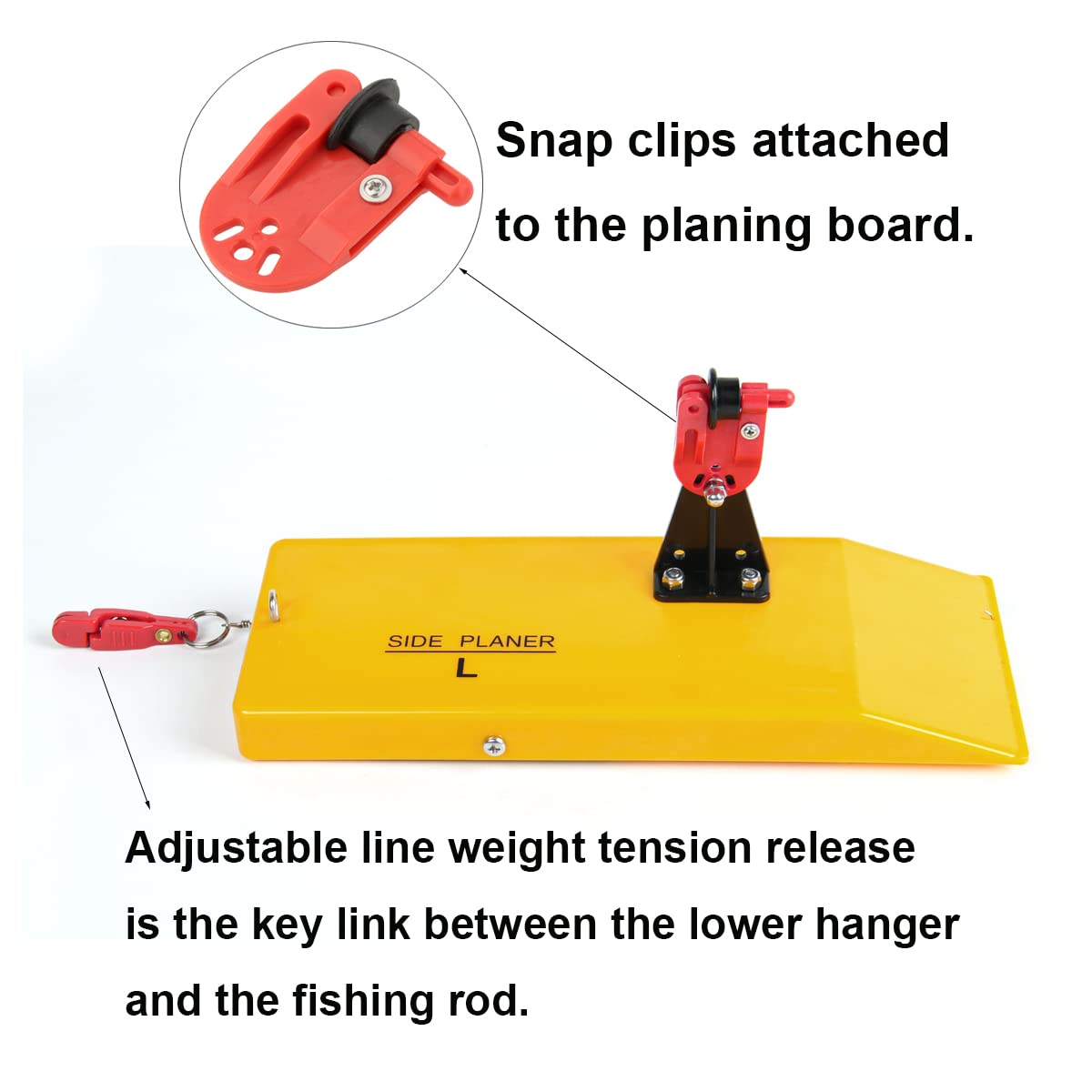 6Pcs Heavy Duty Snap Release Clips for Offshore Fishing - Trolling Downrigger Clips with Strong Tension - Perfect for Planer Boards and Saltwater Fishing Tackles (Great for Trolling, Downrigger Fishing & Big Game Angling)