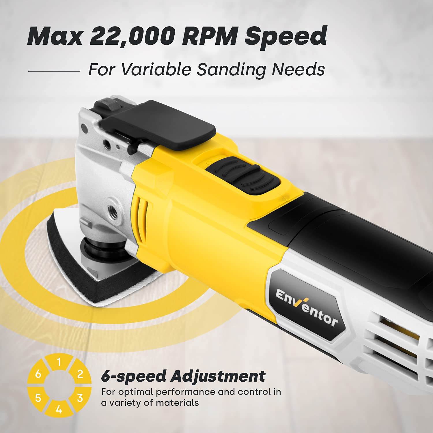 ENVENTOR 2.5-Amp Oscillating Multi-Tool Kit with 164Ft Self-Leveling Laser Level - Perfect for DIY Projects, Home Renovations & Professional Construction Work