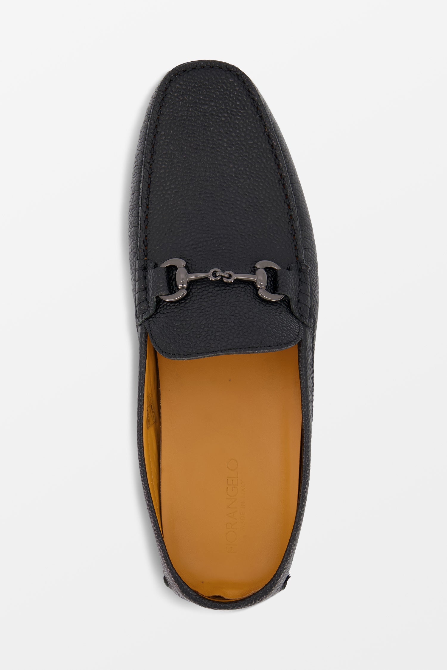 Fiorangelo Men's Black Leather Moccasins - Comfortable Slip-On Loafers for Casual Wear, Office & Travel | Genuine Leather Driving Shoes with Cushioned Insole