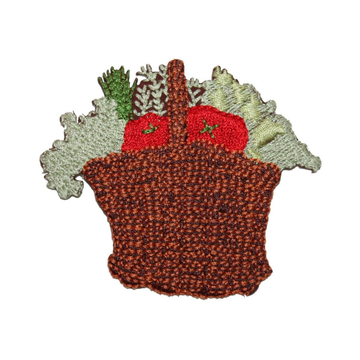 Vegetable Basket Patch - Garden Harvest Embroidered Iron On Applique for DIY Crafts, Clothing & Home Decor | Perfect for Aprons, Tote Bags & Quilting