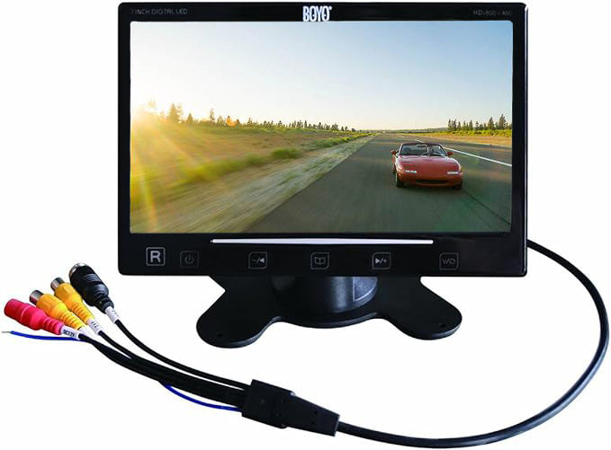 BOYO VTM7000S 7-Inch TFT LCD Backup Camera Monitor - Universal Dash & Window Mount for Trucks, RVs, Trailers | Enhanced Parking Safety & Blind Spot Visibility