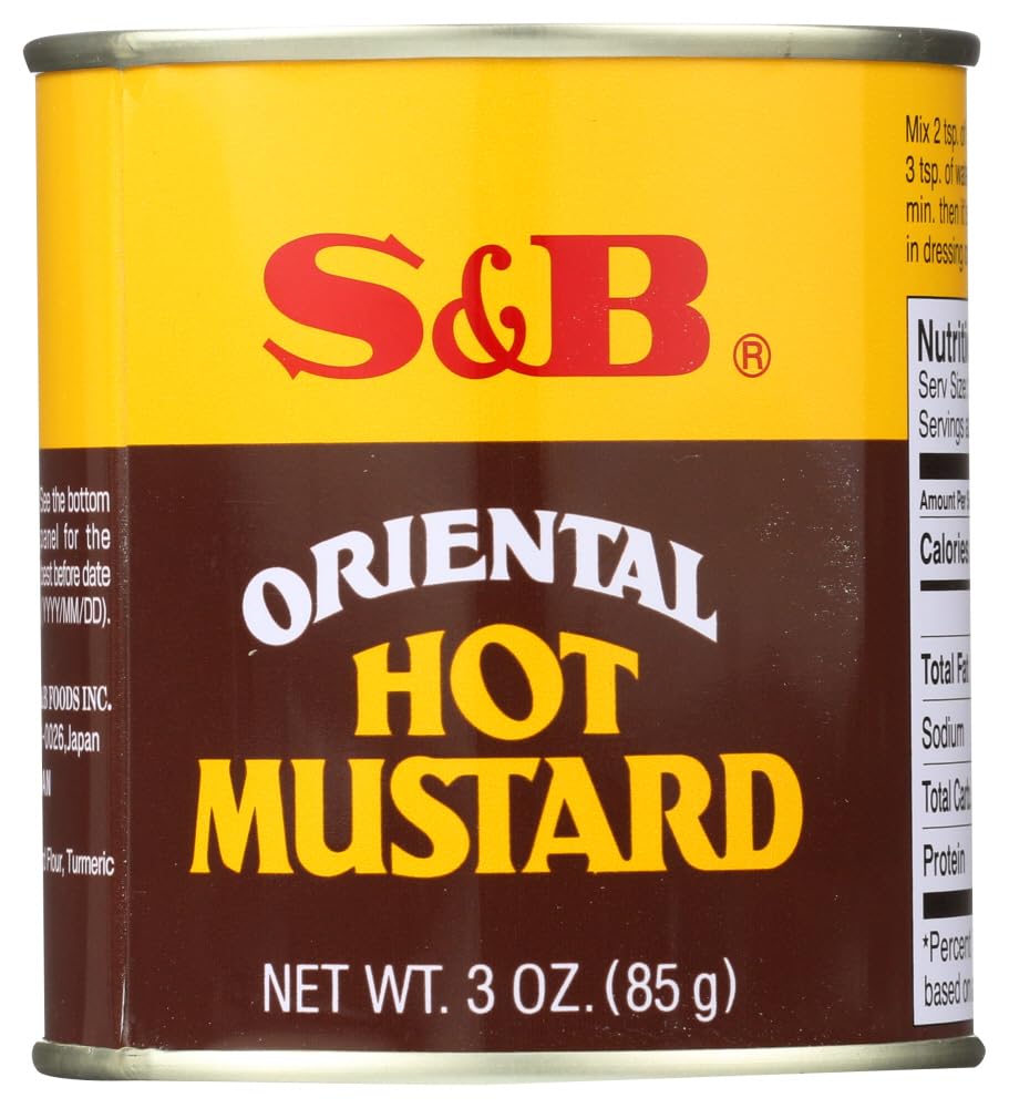 S&B Mustard Powder, 3 oz (Pack of 12) | Premium Japanese Mustard for Cooking, Baking & BBQ | Ideal for Sauces, Marinades & Salad Dressings