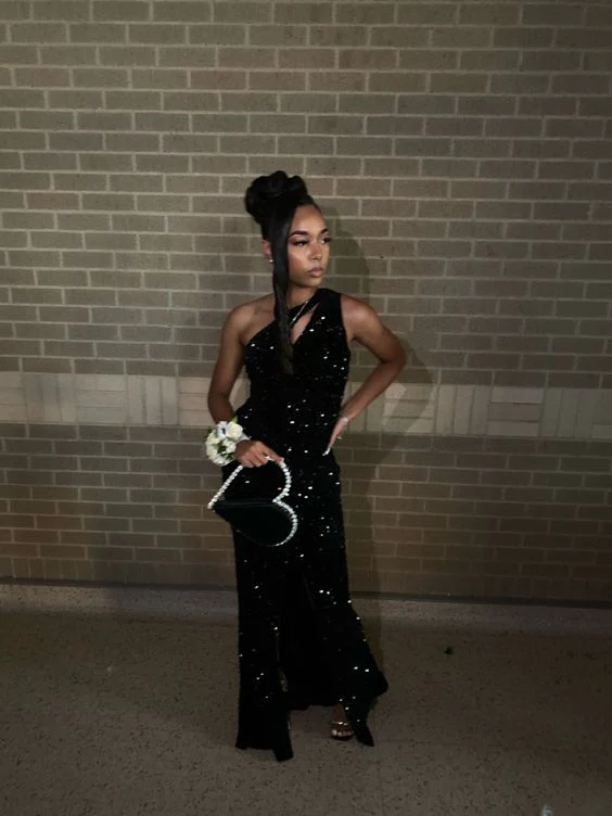 Elegant Black Sequin Mermaid Prom Dress for Women - Formal Evening Gown J5708 - Perfect for Homecoming, Prom Night & Special Occasions