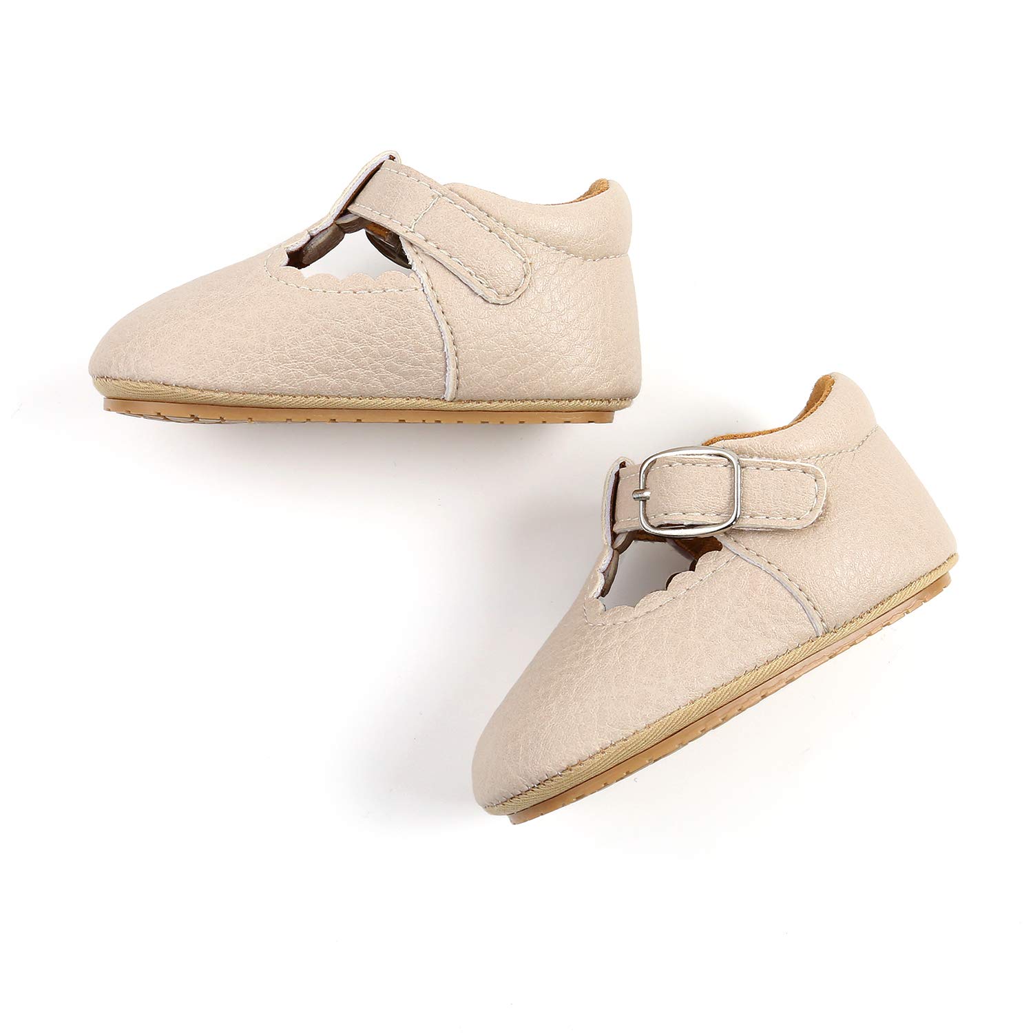 Baby Girl Soft Sole Mary Jane Shoes - Infant Toddler Walking Flat Shoes for Prewalkers & First Walkers - Princess Style Crib Shoes for Wedding & Special Occasions - Perfect for Parties, Photos & Everyday Wear