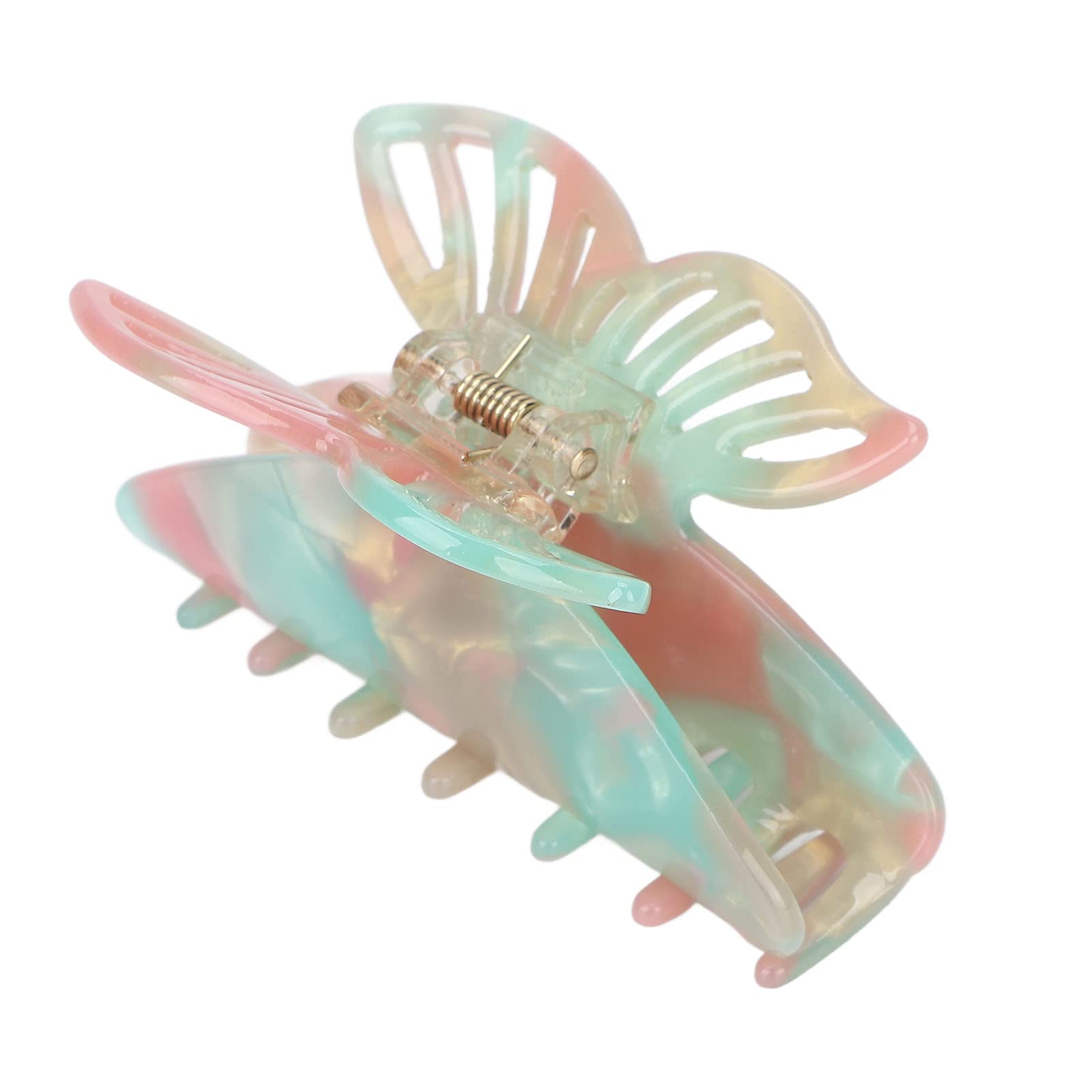 EXCLUZO Hair Claw Clip for Women - Elegant Hair Jaw Clamp Accessory for Styling, Lightweight & Decorative (Amber Green) | Perfect for Updos, Ponytails & Everyday Hairstyles