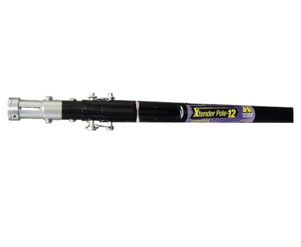 12ft Xtender Telescoping Extension Pole - Adjustable Lightweight Aluminum Pole for Painting, Cleaning, Window Washing & Outdoor Use