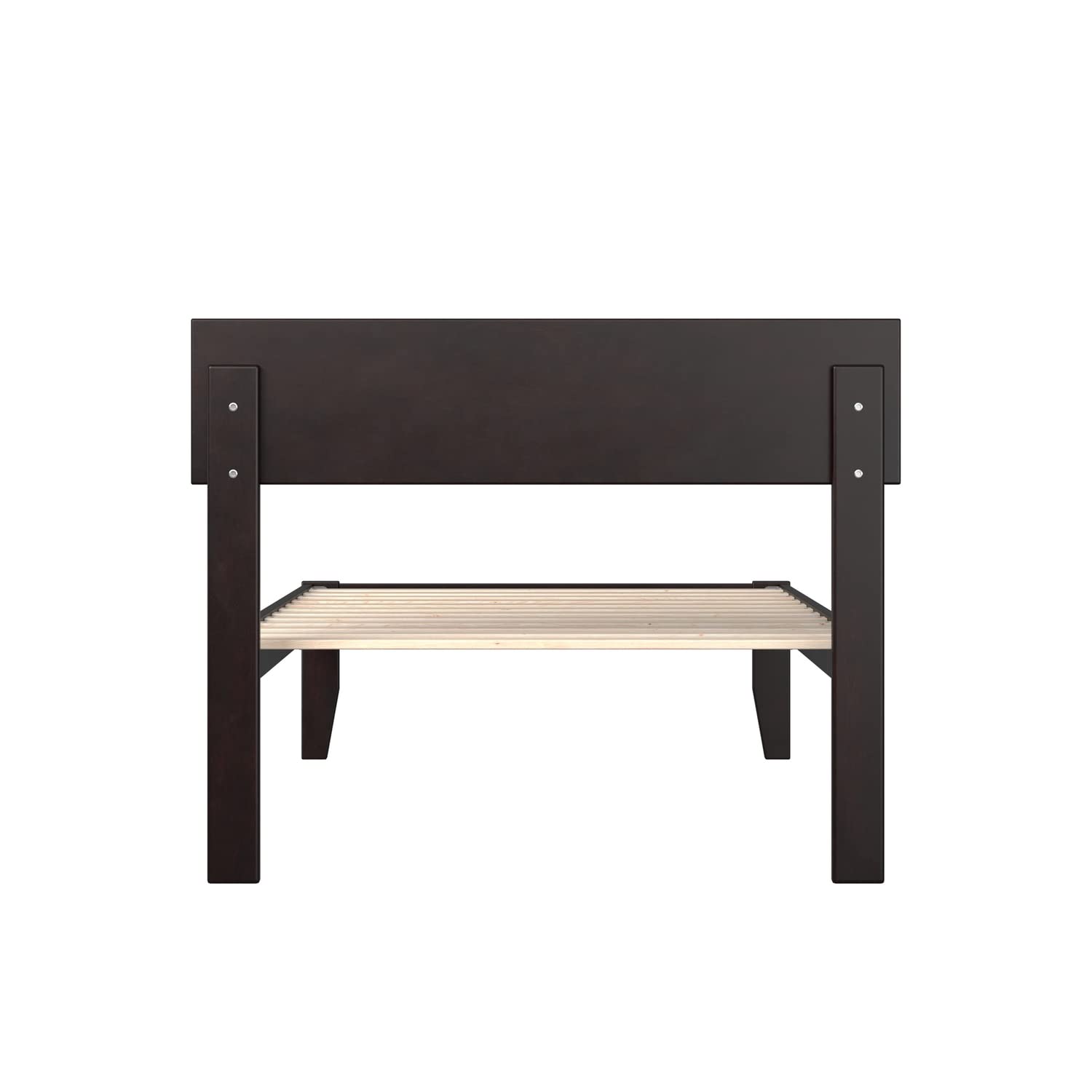 AFI Boston Twin Size Platform Bed Frame - Espresso Finish, Sturdy Wooden Slat Support - Perfect for Kids' Rooms, Guest Beds & Small Spaces