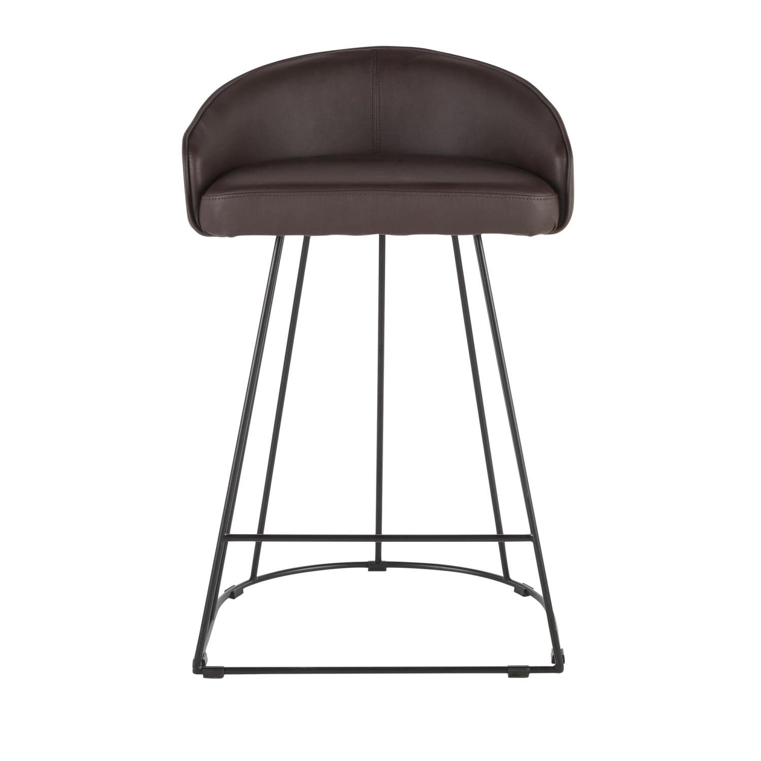 LumiSource Canary Gold Velvet Counter Stools Set of 2 - 24