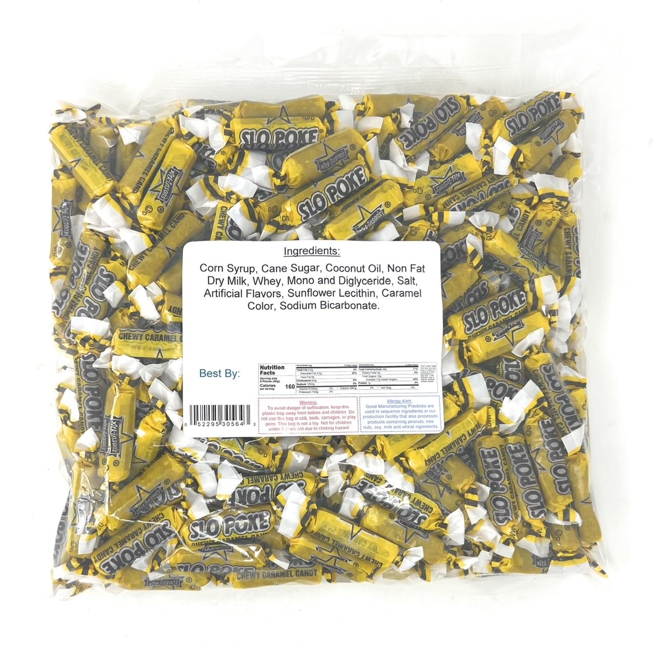 YANKEETRADERS Classic Slo Pokes Bite Size Candy - 2 Pound Bag of Chewy Caramel Treats | Perfect for Halloween, Party Favors, Office Snacks & Movie Night Treats