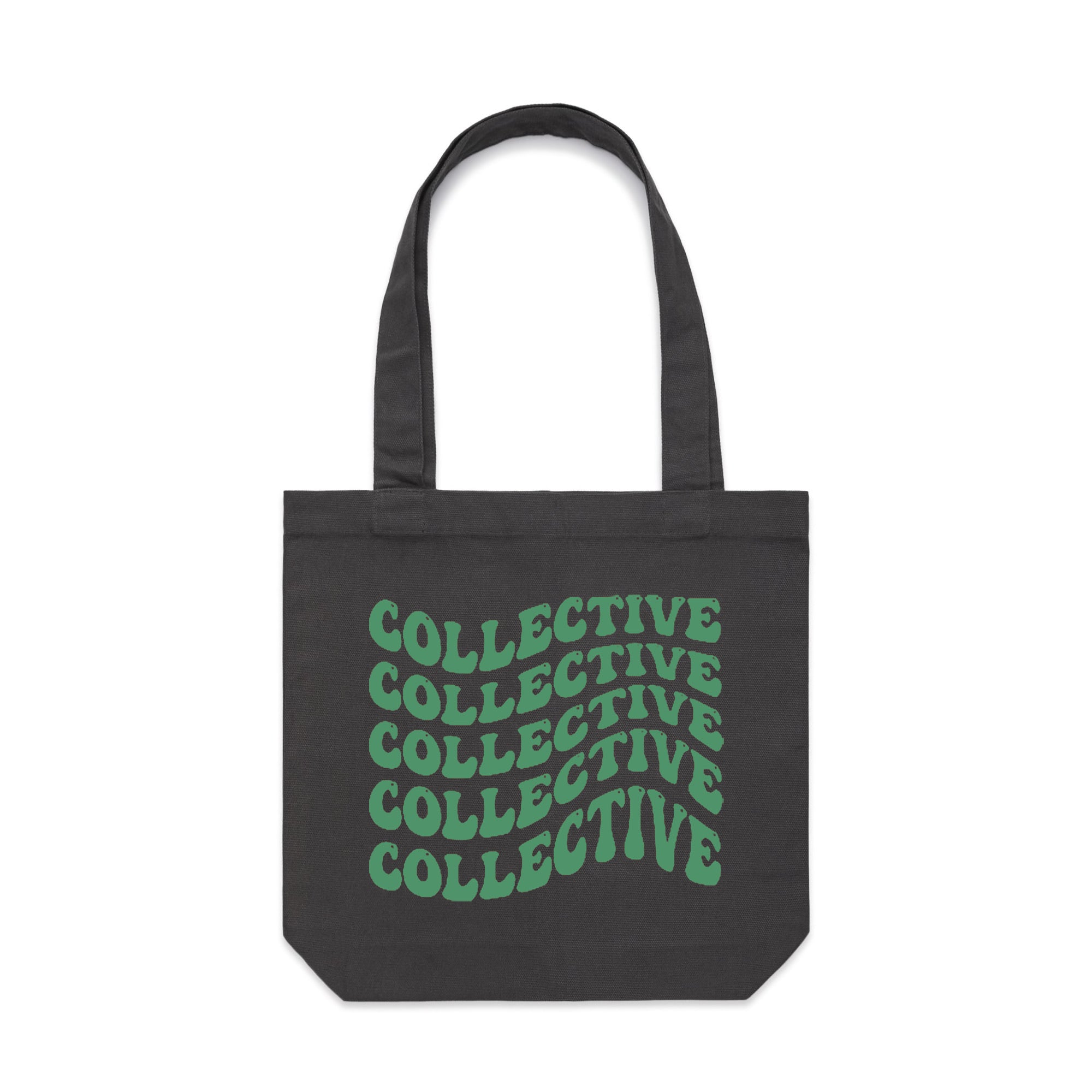 Collective 4/20 Green & Coal Tote Bag - Eco-Friendly Reusable Shopping Bag for Groceries, Beach, and Everyday Use